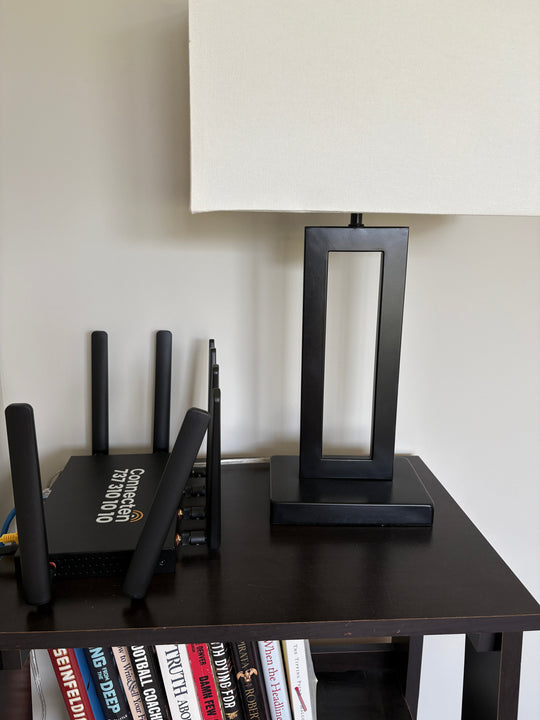 ConnecTen business router set up in a home office
